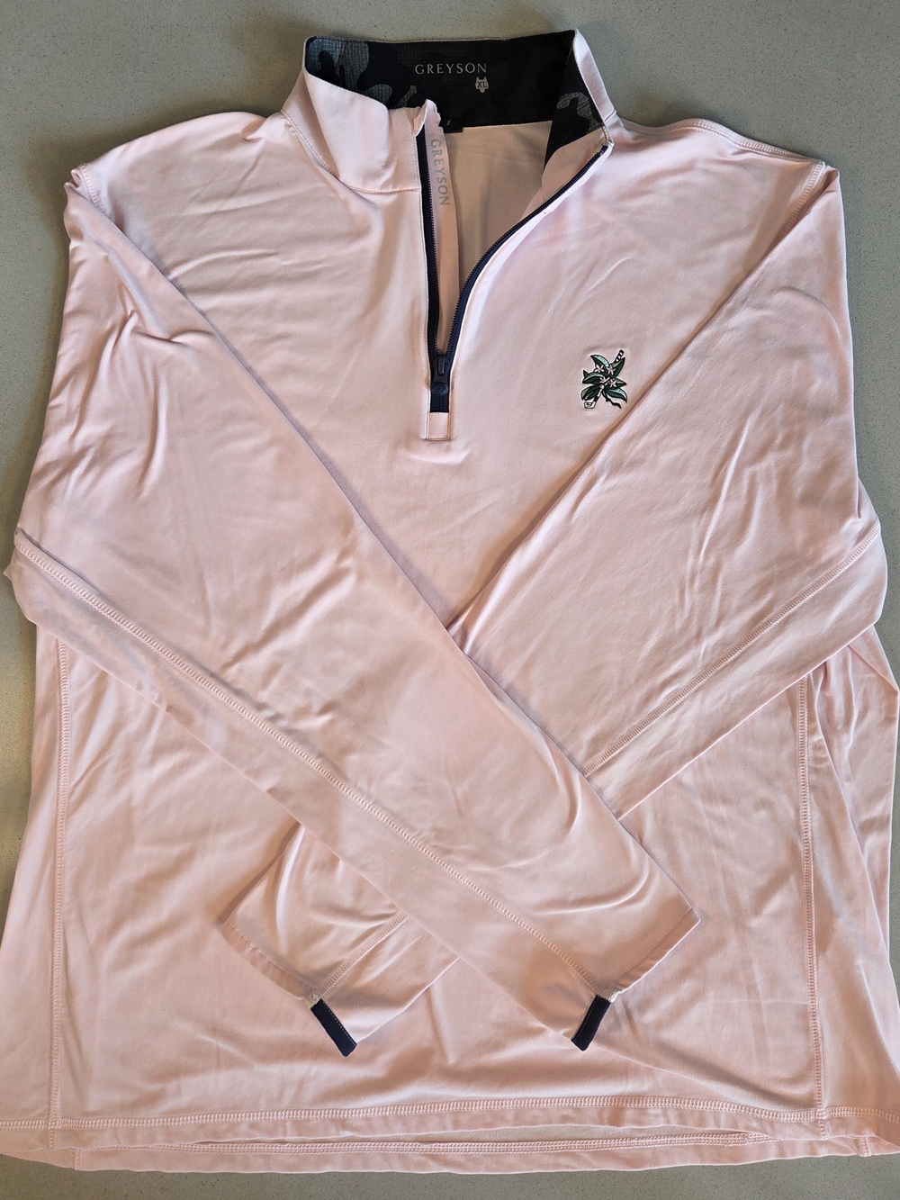 Greyson Men's Pink Quarter-Zip Performance Pullover 040